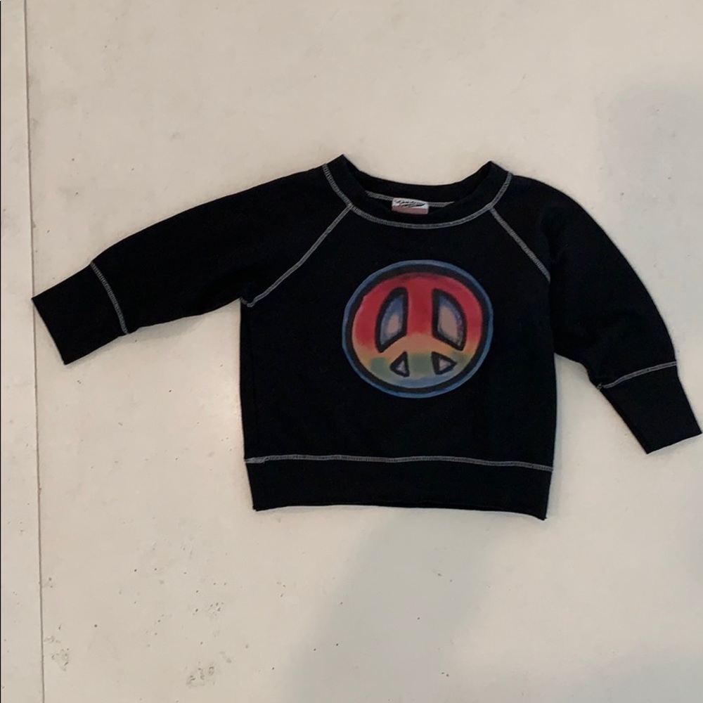 Random Hearts Peace Sign Sweatshirt